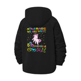 Unicorn School Milestone Unisex Full-Zip Printed Waterproof Hooded Windbreaker