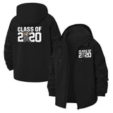 Graduation Class Unisex Full-Zip Printed Waterproof Hooded Windbreaker
