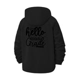 Hello Seventh Grade Unisex Full-Zip Printed Waterproof Hooded Windbreaker
