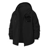 Hello Seventh Grade Unisex Full-Zip Printed Waterproof Hooded Windbreaker