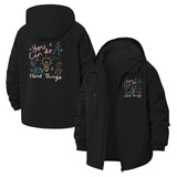Inspirational Doodle Unisex Full-Zip Printed Waterproof Hooded Windbreaker