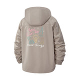 Inspirational Doodle Unisex Full-Zip Printed Waterproof Hooded Windbreaker