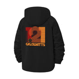 Retro Gigawatts Unisex Full-Zip Printed Waterproof Hooded Windbreaker