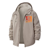 Retro Gigawatts Unisex Full-Zip Printed Waterproof Hooded Windbreaker