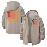 Retro Gigawatts Unisex Full-Zip Printed Waterproof Hooded Windbreaker