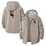BMX Freestyle Unisex Full-Zip Printed Waterproof Hooded Windbreaker