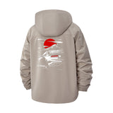 Japanese Mountain Car Unisex Full-Zip Printed Waterproof Hooded Windbreaker