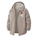 Japanese Mountain Car Unisex Full-Zip Printed Waterproof Hooded Windbreaker