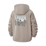 Graffiti Wall Art Unisex Full-Zip Printed Waterproof Hooded Windbreaker