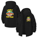 Funny Chef Motif Unisex Full-Zip Printed Waterproof Hooded Windbreaker