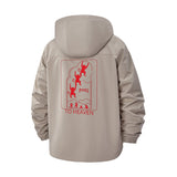 Climbing to Heaven Unisex Full-Zip Printed Waterproof Hooded Windbreaker