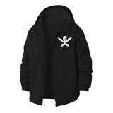 Crossed Tools Unisex Full-Zip Printed Waterproof Hooded Windbreaker