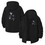 Abstract Street Graffiti Unisex Full-Zip Printed Waterproof Hooded Windbreaker