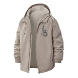Abstract Street Graffiti Unisex Full-Zip Printed Waterproof Hooded Windbreaker