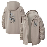 Abstract Street Graffiti Unisex Full-Zip Printed Waterproof Hooded Windbreaker