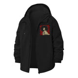 Retro Sunburst Portrait Unisex Full-Zip Printed Waterproof Hooded Windbreaker