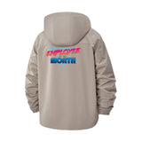 Employee of the Month Unisex Full-Zip Printed Waterproof Hooded Windbreaker