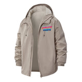 Employee of the Month Unisex Full-Zip Printed Waterproof Hooded Windbreaker