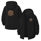 Fierce Animal Skull Unisex Full-Zip Printed Waterproof Hooded Windbreaker