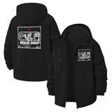 Retro Disco Graphic Unisex Full-Zip Printed Waterproof Hooded Windbreaker