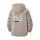 Retro Disco Graphic Unisex Full-Zip Printed Waterproof Hooded Windbreaker