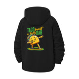 Taco Dab Meme Unisex Full-Zip Printed Waterproof Hooded Windbreaker