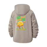 Taco Dab Meme Unisex Full-Zip Printed Waterproof Hooded Windbreaker