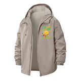Taco Dab Meme Unisex Full-Zip Printed Waterproof Hooded Windbreaker