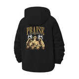 Angelic Praise Unisex Full-Zip Printed Waterproof Hooded Windbreaker