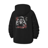 Mysterious Skull Graphic Unisex Full-Zip Printed Waterproof Hooded Windbreaker