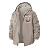 Wanted Santa Claus Unisex Full-Zip Printed Waterproof Hooded Windbreaker