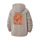 Halloween Jack-O'-Lantern Party Unisex Full-Zip Printed Waterproof Hooded Windbreaker