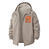 Halloween Jack-O'-Lantern Party Unisex Full-Zip Printed Waterproof Hooded Windbreaker