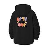 Lazy Cat Unisex Full-Zip Printed Waterproof Hooded Windbreaker