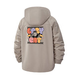 Lazy Cat Unisex Full-Zip Printed Waterproof Hooded Windbreaker