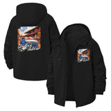 City Racing Unisex Full-Zip Printed Waterproof Hooded Windbreaker