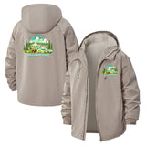Yellowstone National Park Unisex Full-Zip Printed Waterproof Hooded Windbreaker