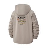 Wildlife Safari Unisex Full-Zip Printed Waterproof Hooded Windbreaker