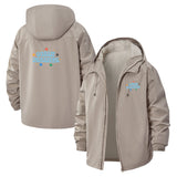 Ocean Dreamer Unisex Full-Zip Printed Waterproof Hooded Windbreaker