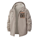 Skeleton Motivation Unisex Full-Zip Printed Waterproof Hooded Windbreaker
