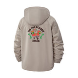 Santa Holiday Cheer Unisex Full-Zip Printed Waterproof Hooded Windbreaker