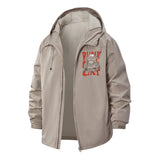 Punk Cat Unisex Full-Zip Printed Waterproof Hooded Windbreaker