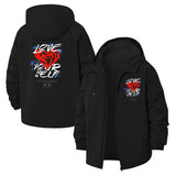 Love Yourself Heart Unisex Full-Zip Printed Waterproof Hooded Windbreaker