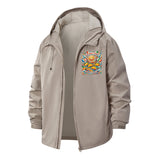Fiesta Taco Party Unisex Full-Zip Printed Waterproof Hooded Windbreaker