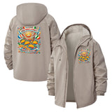 Fiesta Taco Party Unisex Full-Zip Printed Waterproof Hooded Windbreaker