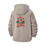 Festive Reindeer Unisex Full-Zip Printed Waterproof Hooded Windbreaker