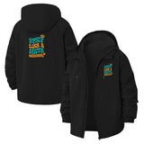 Surf Wave Typography Unisex Full-Zip Printed Waterproof Hooded Windbreaker