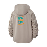 Surf Wave Typography Unisex Full-Zip Printed Waterproof Hooded Windbreaker