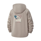 American Eagle Stars Unisex Full-Zip Printed Waterproof Hooded Windbreaker