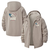 American Eagle Stars Unisex Full-Zip Printed Waterproof Hooded Windbreaker